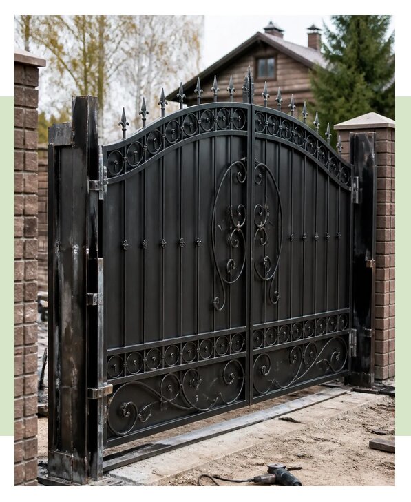 Кованые ворота под ключ: изготовление и монтаж в Великом Устюге